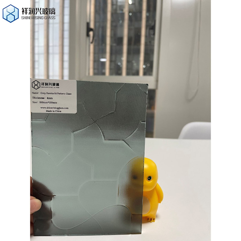 Flat Kiln Cast Tinted Tempered Glass Panel Decorative Glass in Multi Pattern Shapes