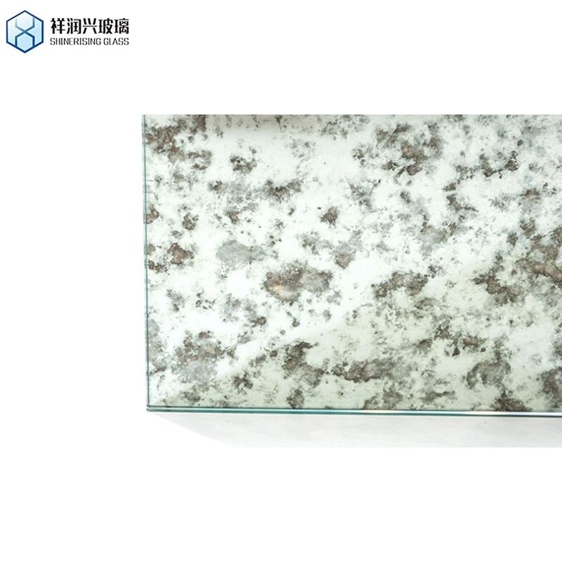 Rectangolo d'oro antico specchio vetro muro di mattoni specchio parete titoli 12X12 per strati domanda