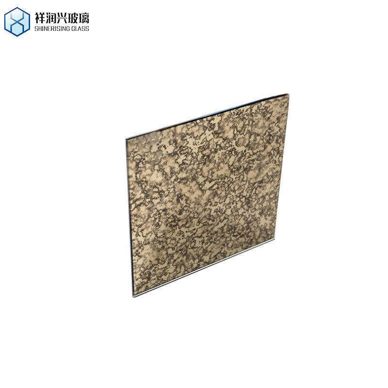Vetro antico a sfondo rettangolare laminato da 4 mm blu marrone nero per divertimento