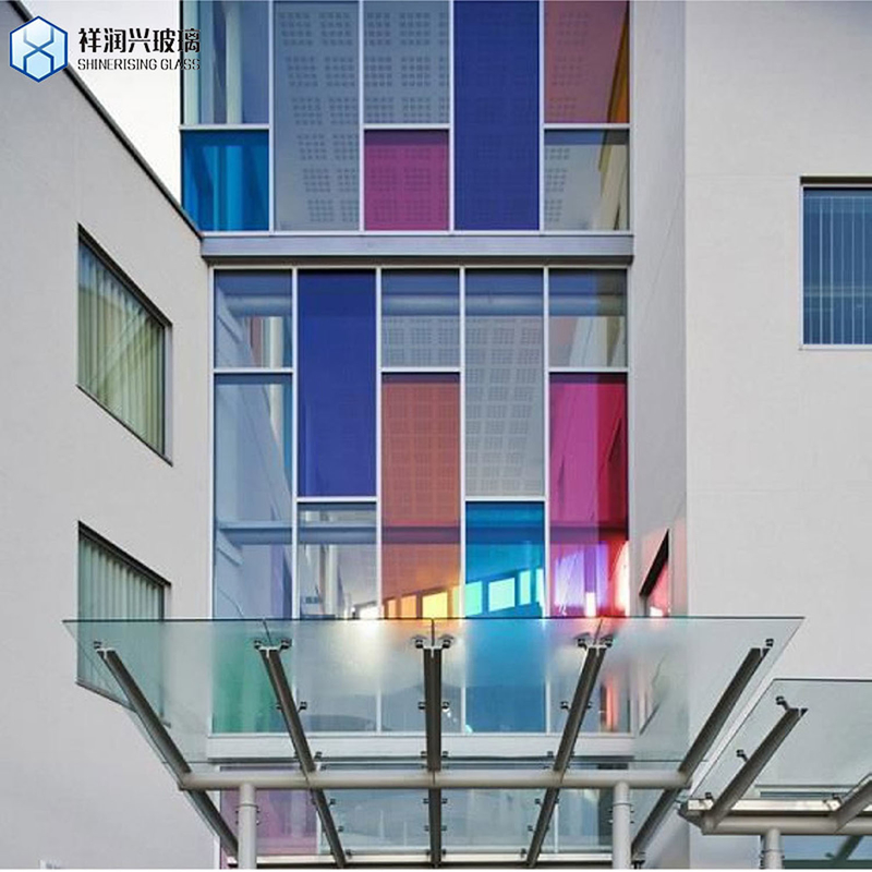 Struttura piatta vetro iridescente solido arcobaleno dicroico pannelli di vetro colorati produttori