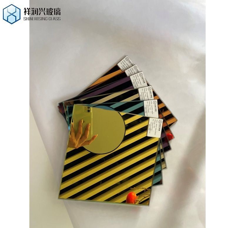 Requisito del cliente vetro moderno bronzo oro vetro colorato pannello specchio vetro galleggiante chiaro