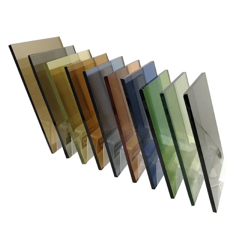 Fogli di vetro galleggiante 2mm 3mm 4mm 5mm 6mm 8mm vetro riflettente colorato per parete divisoria