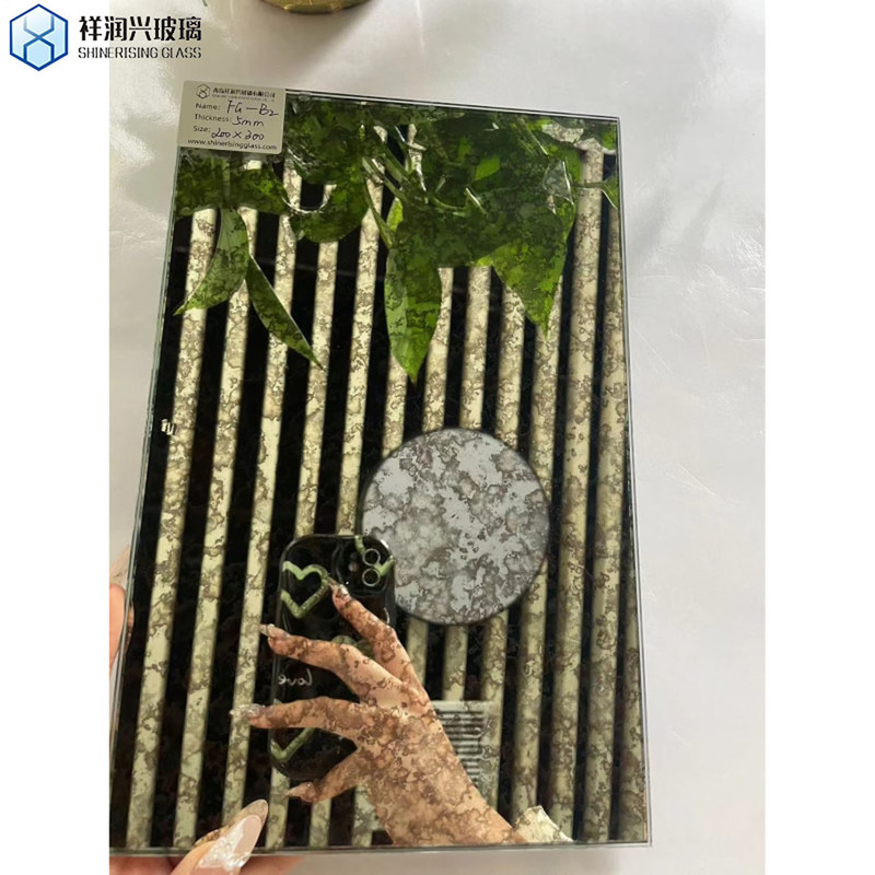 Vintage Royal laminato Antiche vetrate specchiate piastrelle per la casa moderna Decorazione muraria a bevola