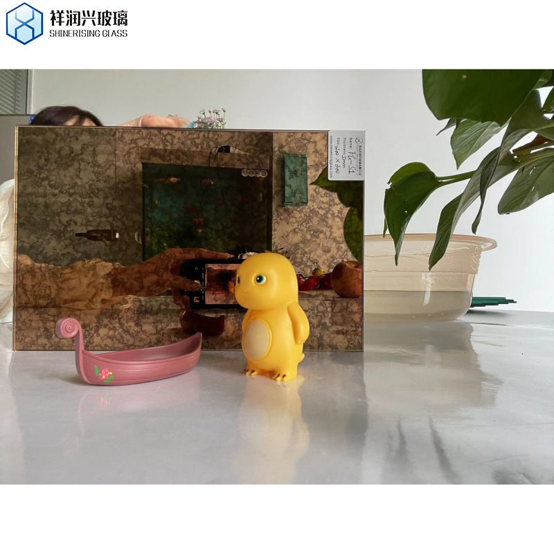Homedecore argento antico specchio vetro con telaio di vetro e 5 anni di servizio post-vendita